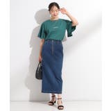 【S-LL/ひんやり/二の腕カバー】華やかさをプラスする お袖フリルTシャツ | SHOO・LA・RUE | 詳細画像11 