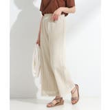 ライトベージュ(051) | 【S-LL】クロシェ風レースイージーワイドパンツ | SHOO・LA・RUE