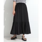 麻調ティアードスカート | SHOO・LA・RUE | 詳細画像1 