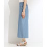 【洗える/S-LL/ひんやり】金ボタンがアクセント 大人のデニムガウチョパンツ | SHOO・LA・RUE | 詳細画像10 