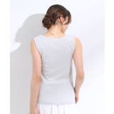 【S-LL】デコルテラインをきれいに魅せる ラメテレコタンクトップ | SHOO・LA・RUE | 詳細画像2 