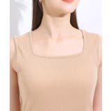 【S-LL】デコルテラインをきれいに魅せる ラメテレコタンクトップ | SHOO・LA・RUE | 詳細画像20 