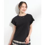 【汗ジミ防止/ひんやり/UV】フリルスリーブTシャツ | SHOO・LA・RUE | 詳細画像5