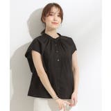 【洗える/S-LL】プチフリル襟が女性らしい フレンチスリーブシャツ | SHOO・LA・RUE | 詳細画像13