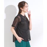 【S-LL】メッシュ素材で大人ヘルシー ポケット付きデザイントップス | SHOO・LA・RUE | 詳細画像6