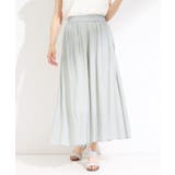 ミントグリーン(021) | 【S-LL/裏地ひんやり】エアリーで涼やか 大人のシアースカーチョ | SHOO・LA・RUE