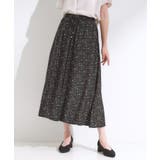 ブラック(719) | 【S-LL/裏地ひんやり】スカート見えで上品に マットサテンスカーチョ | SHOO・LA・RUE