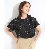 【無地/ドット柄】お袖フリルが華やぐ きれいめブラウス | SHOO・LA・RUE | 詳細画像6