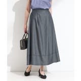 ブラック(019) | 【S-LL】配色ステッチがアクセント デニムフレアスカート | SHOO・LA・RUE