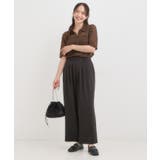 【S-LL】腰まわりや太ももを自然にカバー タックワイドパンツ | SHOO・LA・RUE | 詳細画像3 