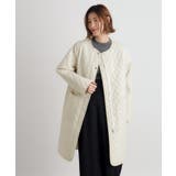 グレージュ(050) | 雑誌掲載【洗える】2WAYロング中綿キルトコート | grove