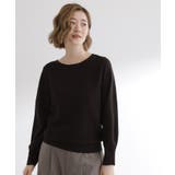 ブラック(819) | 【最終お値下げ！】ガーターボートネックプルオーバー【洗える/毛玉軽減】 | grove