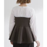 一枚でトレンド完成！体型カバーも叶うニットビスチェドッキングブラウス | grove | 詳細画像15 