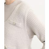 【2点SET/体型カバー】一枚で決まる、ペプラムベスト×ニットワンピース | grove | 詳細画像22 