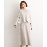 ライトグレー(011) | 【2点SET/体型カバー】一枚で決まる、ペプラムベスト×ニットワンピース | grove