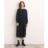 【石川梨華さん着用】一枚で華やぐ、袖布帛ケーブルニットワンピース | grove | 詳細画像15