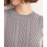 【石川梨華さん着用】一枚で華やぐ、袖布帛ケーブルニットワンピース | grove | 詳細画像21