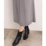 【石川梨華さん着用】一枚で華やぐ、袖布帛ケーブルニットワンピース | grove | 詳細画像23