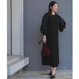 【石川梨華さん着用】一枚で華やぐ、袖布帛ケーブルニットワンピース | grove | 詳細画像6