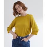 イエロー(032) | 【ひんやり多機能】やわらかドライタッチ 袖口シアードッキングプルオーバー | grove