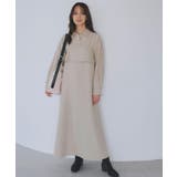 ベージュ(051) | 【カセット服】洗えるAラインキャミワンピース | grove