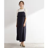 ダークネイビー(894) | 【カセット服】洗えるAラインキャミワンピース | grove