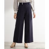 ダークネイビー(894) | 【カセット服】洗えるストレートワイドパンツ | grove