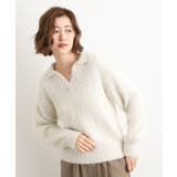 ラメフェザーヤーン オープンカラーニット | grove | 詳細画像3