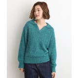 ラメフェザーヤーン オープンカラーニット | grove | 詳細画像15