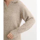 ラメフェザーヤーン オープンカラーニット | grove | 詳細画像23