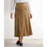 キャメル(052) | しっとりスエードで描くやわらかなマーメイドスカート | grove