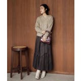 【石川梨花さん着用】スエードライク マキシティアードスカート | grove | 詳細画像6