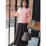 【石川梨花さん着用】スエードライク マキシティアードスカート | grove | 詳細画像1