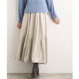 グレージュ(050) | 【石川梨花さん着用】スエードライク マキシティアードスカート | grove
