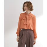 シアーストライプボウタイブラウス | grove | 詳細画像6