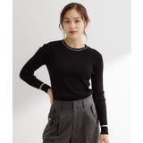 【毛玉軽減】配色ラインランダムリブニット | grove | 詳細画像5