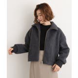 スミクロ(014) | ふんわりと包み込む、リュクスなフェイクファーブルゾン | grove