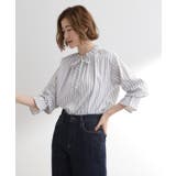 【石川梨華さん着用】フリルカラーリボンブラウス | grove | 詳細画像3