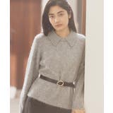 異素材ビッグカラーニット | grove | 詳細画像2