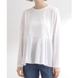 裾切替タックペプラムTシャツ | grove | 詳細画像13