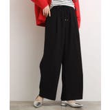 ブラック(019) | きれい見えとリラックス感を両立。秋の大人カジュアルに効くイージーパンツ | grove