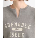 カレッジロゴキーネックニット | grove | 詳細画像16