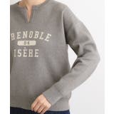 カレッジロゴキーネックニット | grove | 詳細画像17