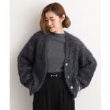 チャコールグレー(014) | オーバーサイズフェザーカーディガン | grove