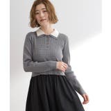 【時短コーデ】ポロニットドッキングワンピース | grove | 詳細画像2