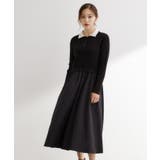 ブラック(519) | 【時短コーデ】ポロニットドッキングワンピース | grove