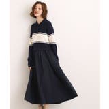 ネイビー(594) | 【時短コーデ】ポロニットドッキングワンピース | grove