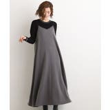 【体型カバー/レイヤード】へリンボンキャミワンピース | grove | 詳細画像3