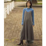 【体型カバー/レイヤード】へリンボンキャミワンピース | grove | 詳細画像1