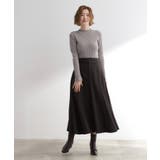 へリンボンツイードフレアマキシスカート | grove | 詳細画像3